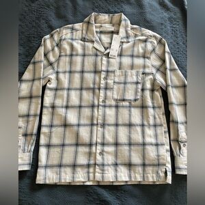 NWT Men's Plaid Shirt in Cream and Gray from Urban Outfitters Size Small